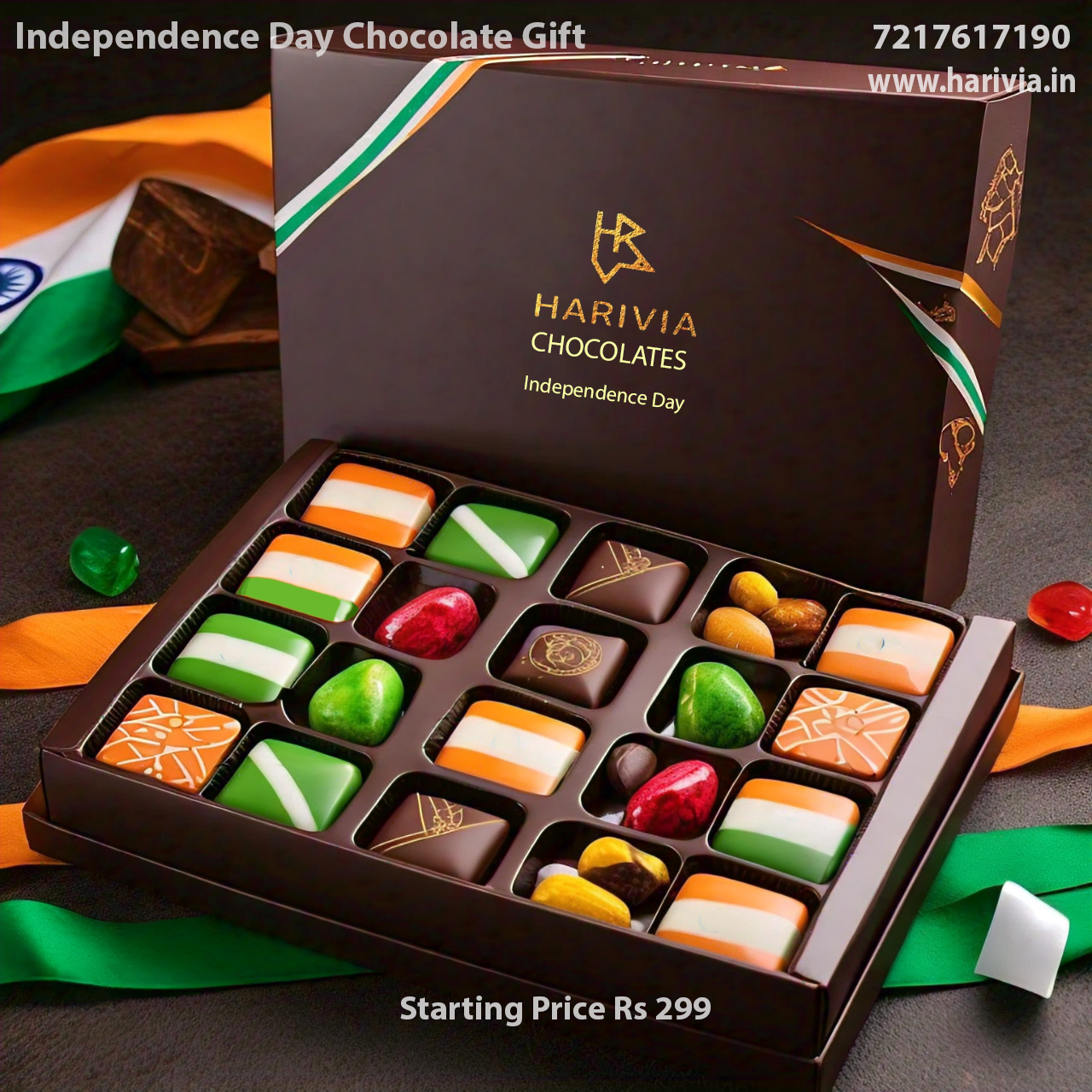 Harivia Chocolates Independence Day Chocolate Gift